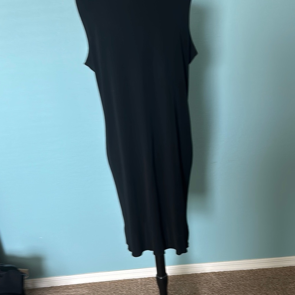 Ming Wang Black Sleeveless Sheath Midi Dress - Picture 3 of 4